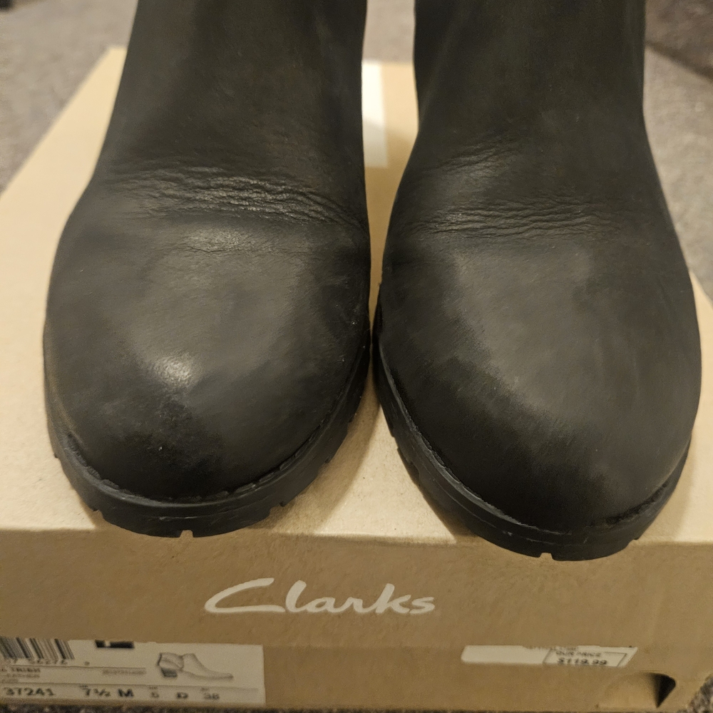 Clarks Black Leather Boots